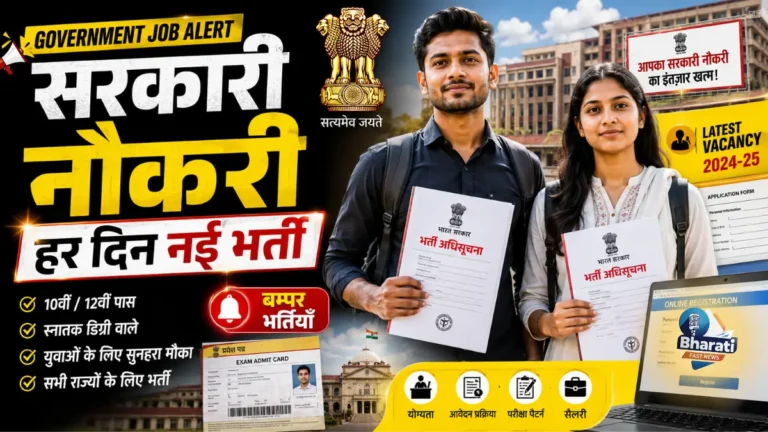 सरकारी नौकरी 2026: नई सरकारी भर्तियां, Sarkari Naukri अपडेट | Bharati Fast News