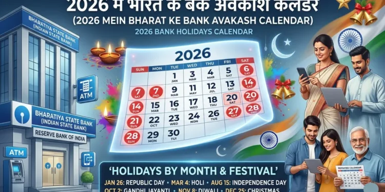2026 में बैंक छुट्टियां