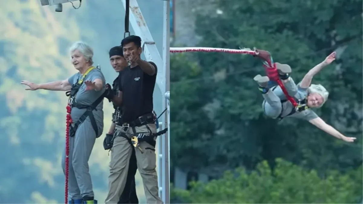 83 वर्षीय ब्रिटिश महिला ने रिषिकेश में 117 मीटर छलांग लगाकर विश्व रिकॉर्ड बनाया! 