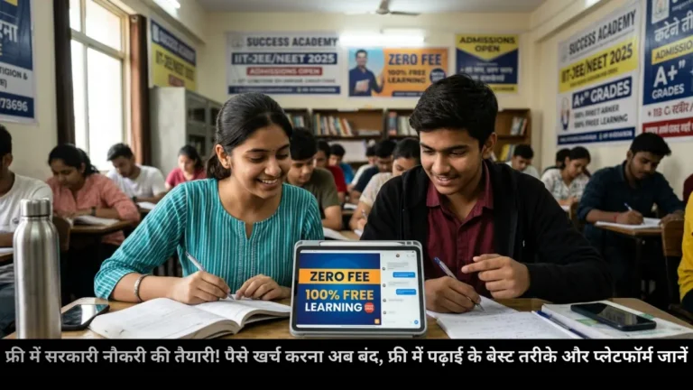 फ्री में सरकारी नौकरी की तैयारी! पैसे खर्च करना अब बंद