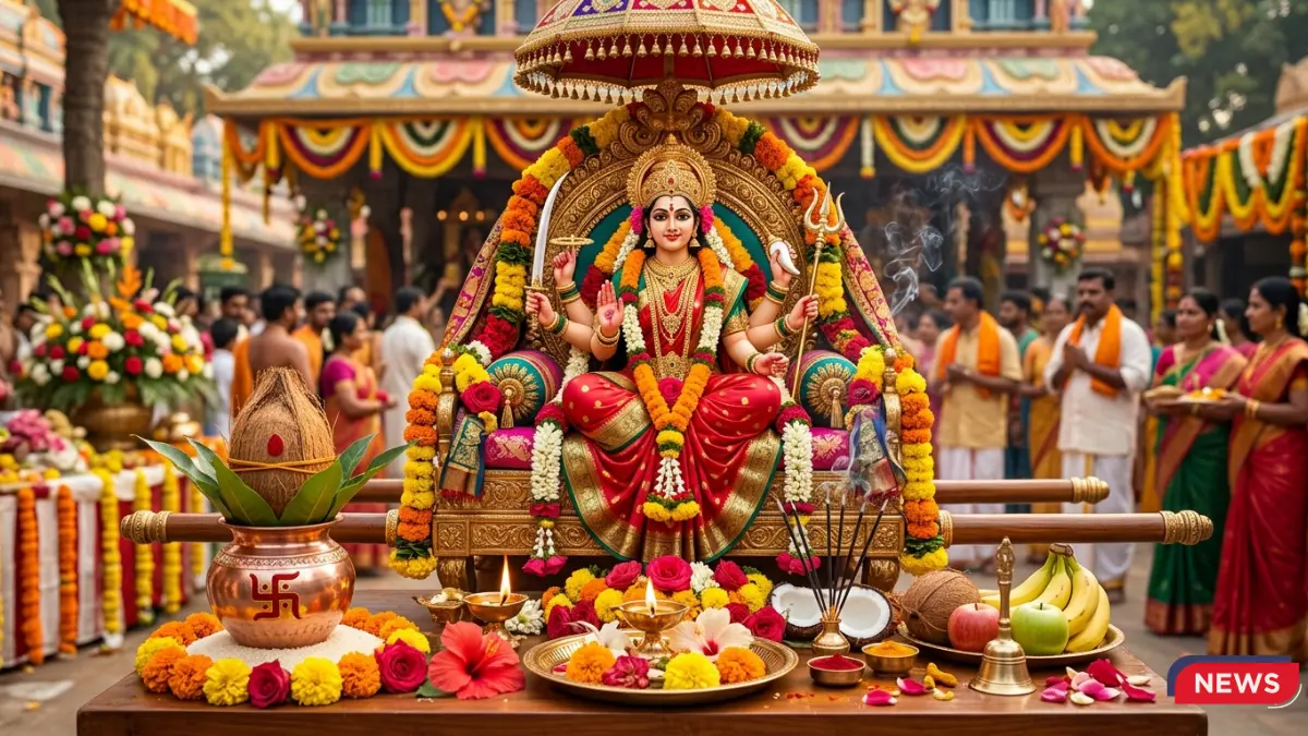 Chaitra Navratri 2026 Maa Durga Palki Arrival Ghatasthapana Muhurat India