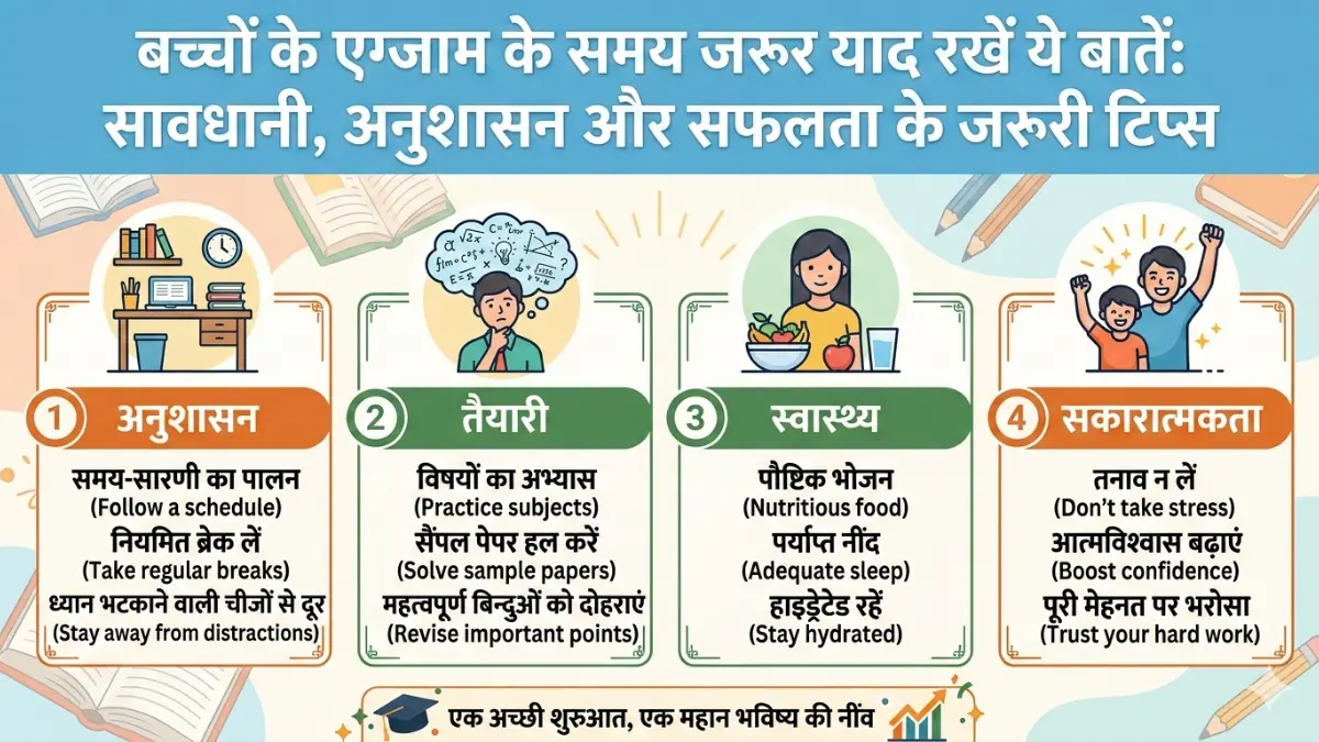 ‘बच्चों के एग्जाम के समय जरूर याद रखें ये बातें-Bharati Fast News