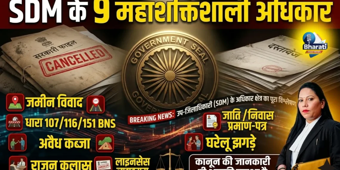 SDM किन मामलों में कार्रवाई करते हैं