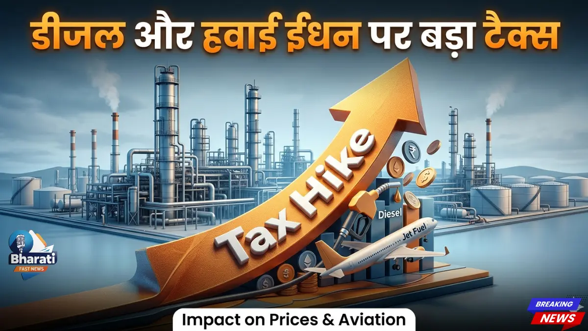सरकार का बड़ा फैसला-डीजल पर ₹34 और ATF पर ₹12 की बढ़ोतरी