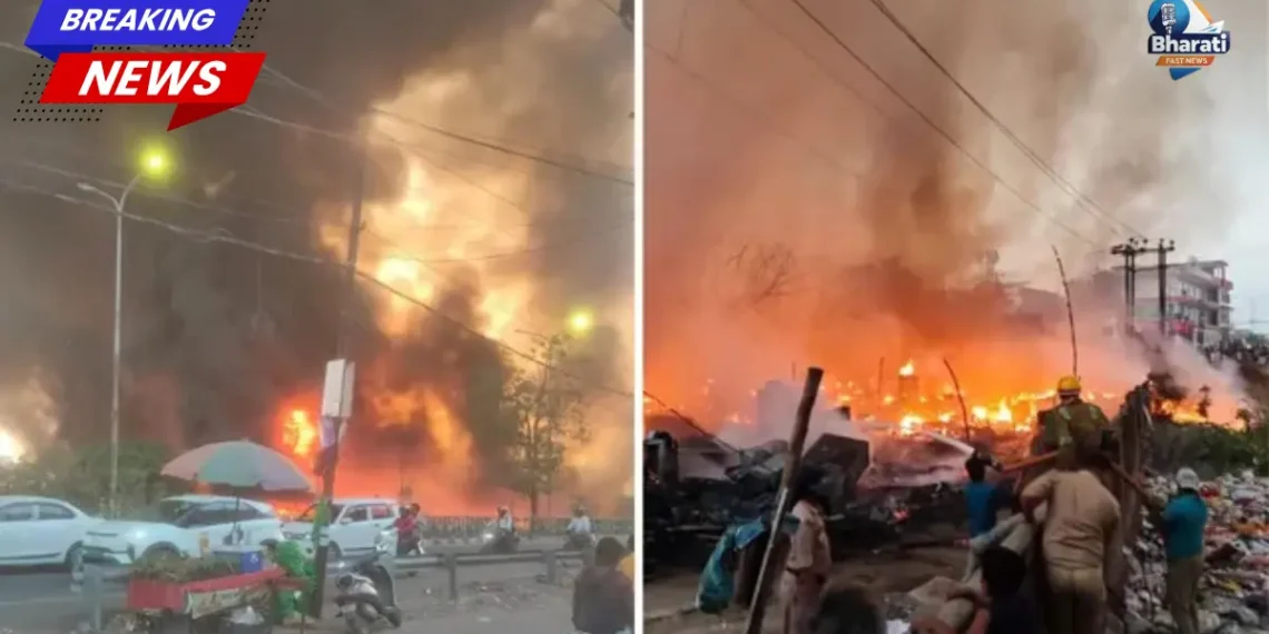 लखनऊ में भीषण आग