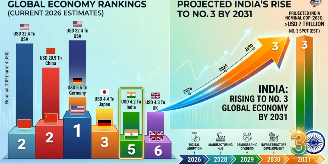 भारत 2025 में छठी सबसे बड़ी अर्थव्यवस्था