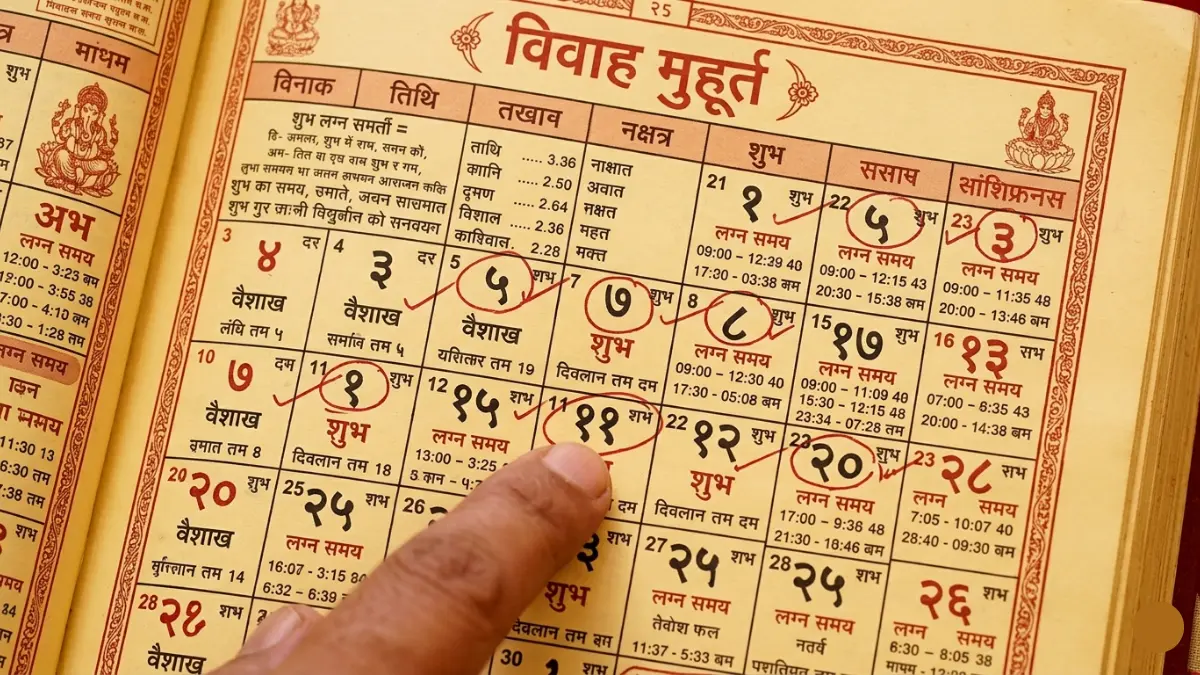 Hindu Panchang 2026 Calendar Marriage Dates
