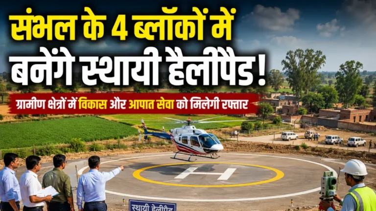 संभल के 4 ब्लॉकों में बनेंगे स्थायी हेलीपैड, भूमि चिन्हित
