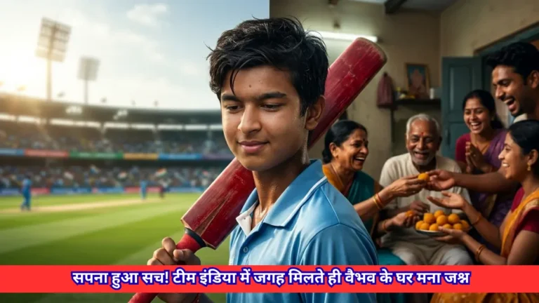 टीम इंडिया में चयन होते ही वैभव के घर जश्न! फैंस ने कहा- देश को मिल गया नया सितारा
