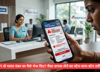 गलत खाते में पैसा ट्रांसफर