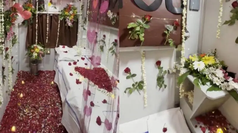 हनीमून ट्रेन केबिन