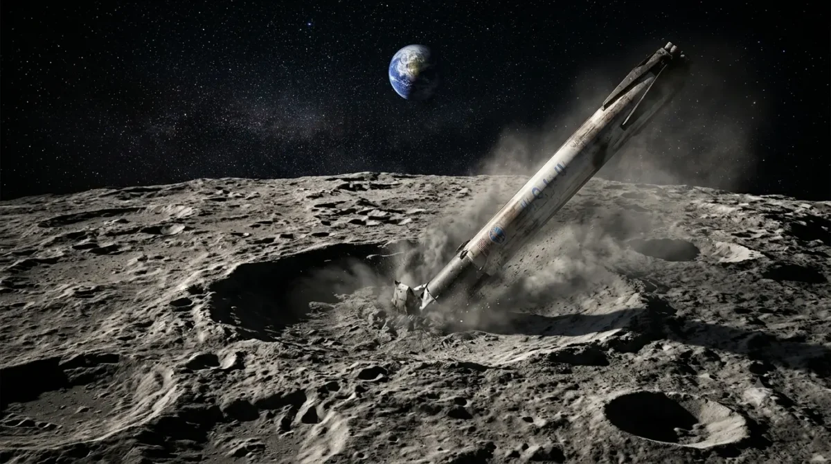 SpaceX Rocket Moon Crash