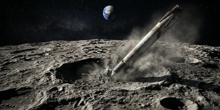 SpaceX Rocket Moon Crash