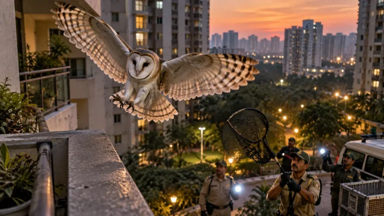 Greater Noida Owl Attack: सोसाइटी में दहशत फैलाने वाले उल्लू रेस्क्यू, कई लोगों पर किया था हमला