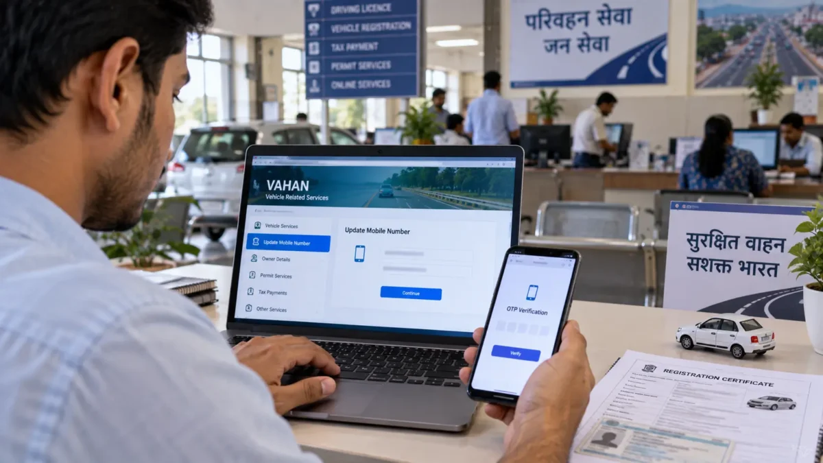 परिवहन वेबसाइट मोबाइल नंबर अपडेट