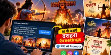 दशहरा ग्रीटिंग्स AI प्रॉम्प्ट