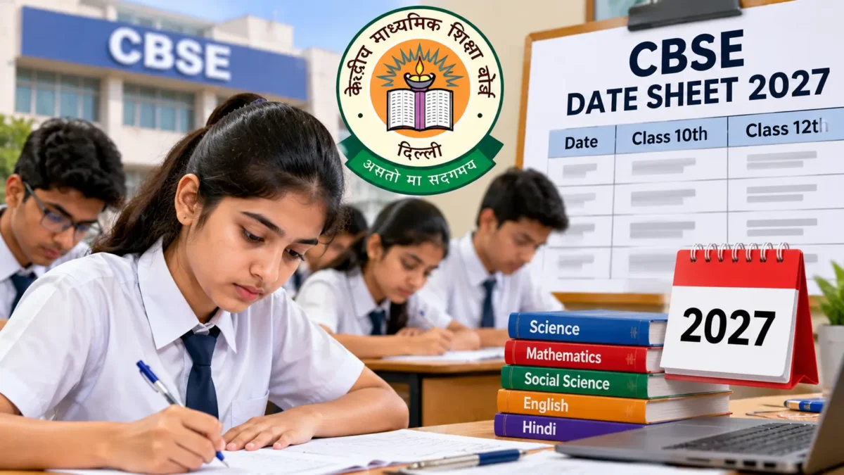 CBSE डेटशीट 2027 कक्षा 10वीं 12वीं