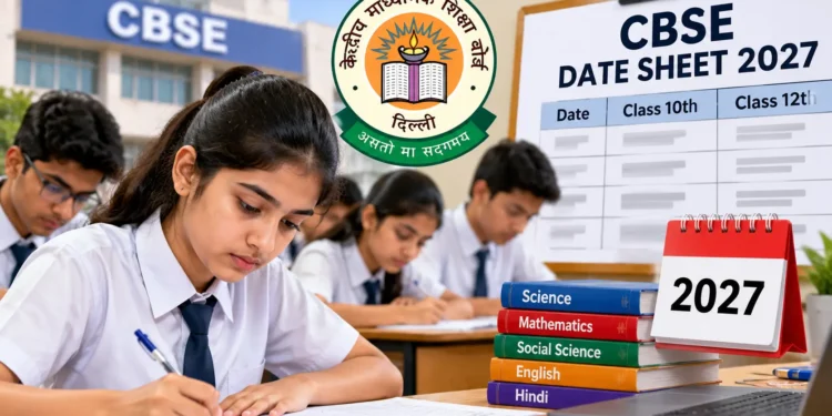 CBSE डेटशीट 2027 कक्षा 10वीं 12वीं