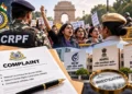 सीआरपीएफ अधिकारी की दिल्ली पुलिस शिकायत