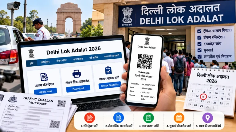 Delhi Lok Adalat 2026: Token Slip Download, Challan Eligibility और नई तारीख