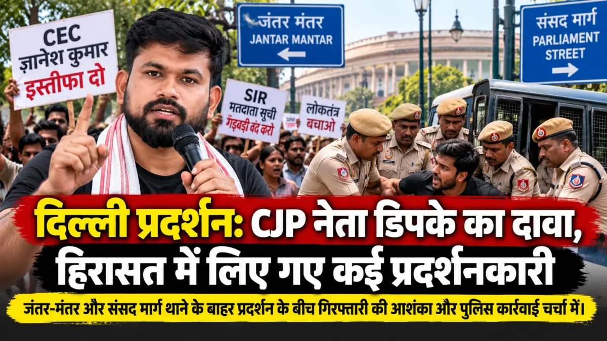 दिल्ली प्रदर्शन और पुलिस कार्रवाई