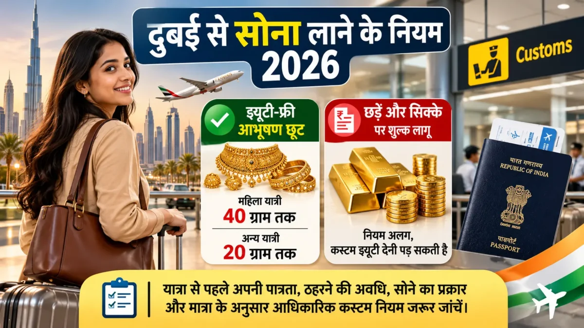 दुबई से सोना लाने के नियम