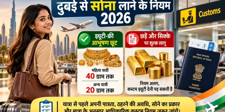 दुबई से सोना लाने के नियम