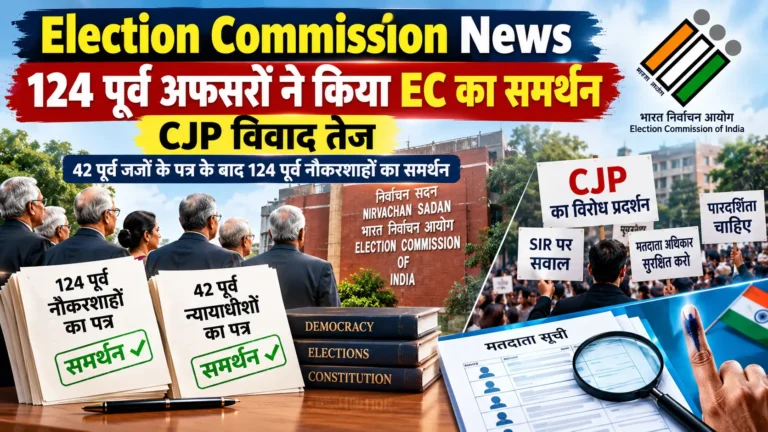 Election Commission News: 124 पूर्व अफसरों ने किया EC का समर्थन, CJP विवाद तेज