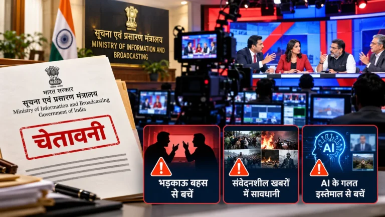 TV Channels पर सरकार की सख्ती: भड़काऊ बहस और AI के गलत इस्तेमाल पर चेतावनी