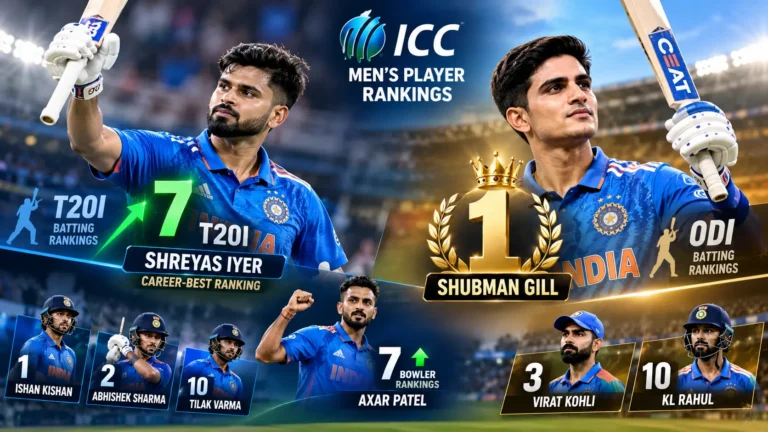 ICC Rankings: Shreyas Iyer T20I में 7वें नंबर पर, Shubman Gill ODI में नंबर 1