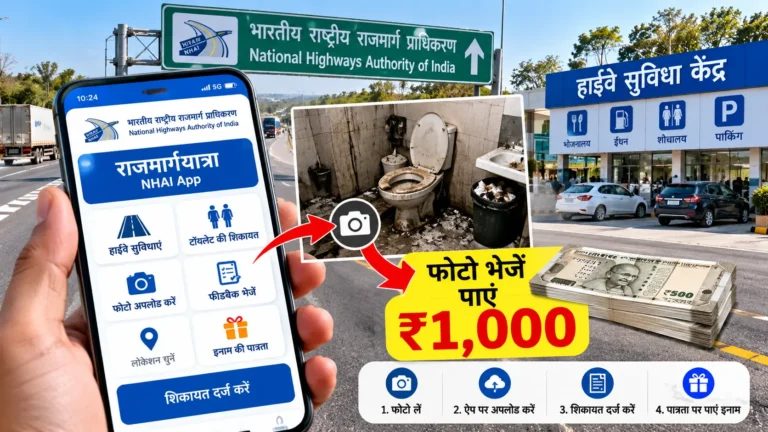 NHAI App Reward: हाईवे पर गंदा टॉयलेट दिखे तो फोटो भेजकर पाएं ₹1,000?