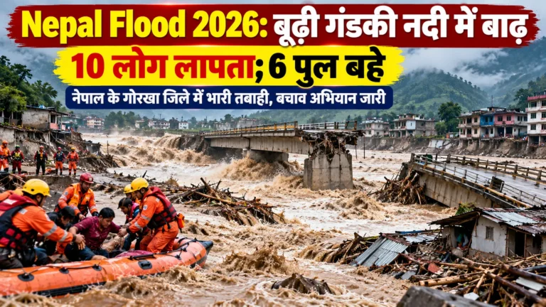 Nepal Flood 2026: बूढ़ी गंडकी नदी में बाढ़, 10 लोग लापता; 6 पुल बहे