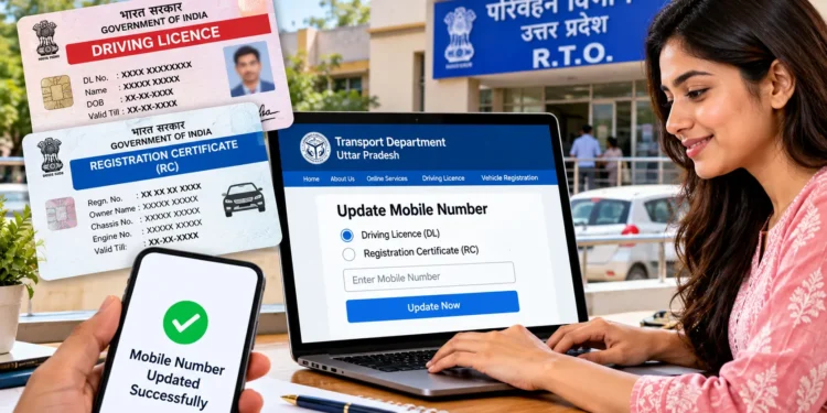 ड्राइविंग लाइसेंस मोबाइल नंबर अपडेट
