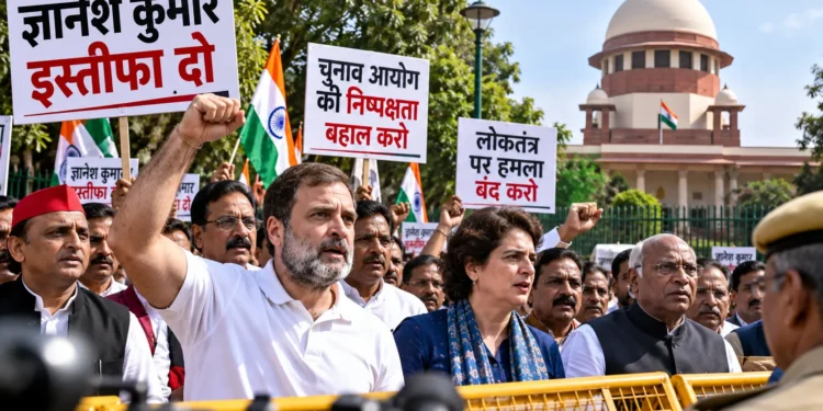 ज्ञानेश कुमार इस्तीफा मांग