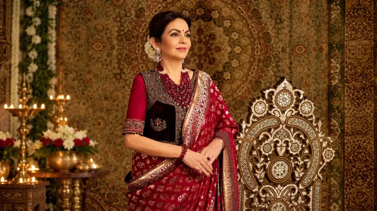 Nita Ambani Saree: 600 साल पुरानी आशावली साड़ी, 5 महीने में हुई तैयार; ईशा संग किया गरबा