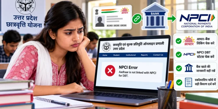 यूपी स्कॉलरशिप NPCI एरर समाधान
