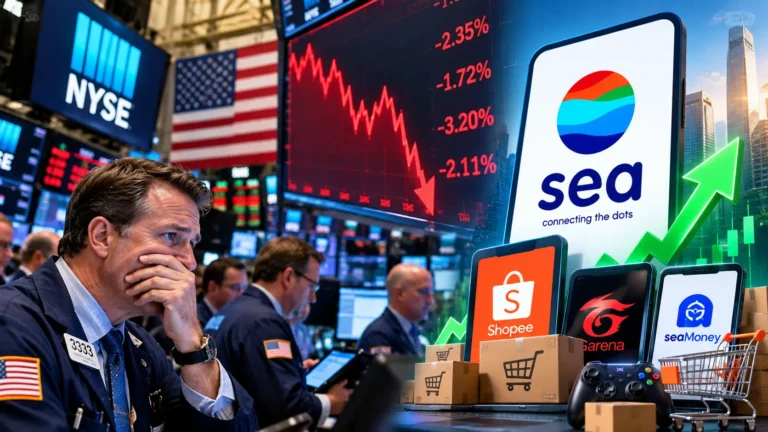 US Stock Market में गिरावट, Sea Limited के शेयर में कमाई की उम्मीद